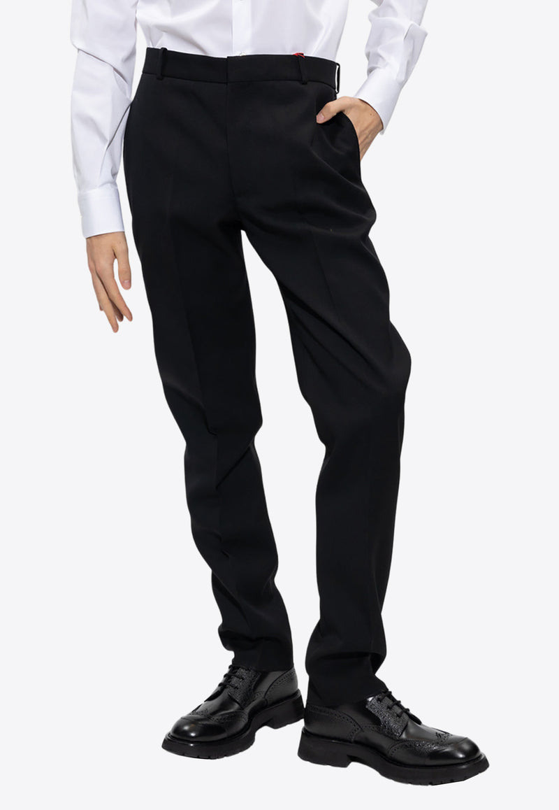 Alexander McQueen Classic Tailored Wool Pants Black 630842 QUU82-1000