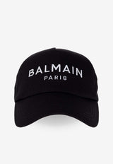 Balmain Logo-Embroidered Baseball Cap Black AH1XA015 CB24-EAB