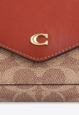 Coach Small Wyn Signature Monogram Wallet Tan C2329 0-B4NQ4