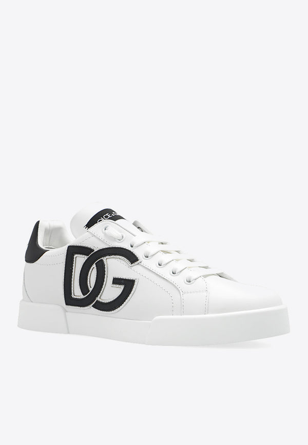 Dolce 
Gabbana Portofino Logo Patch Low-Top Sneakers CK1545 AC330-89697 White