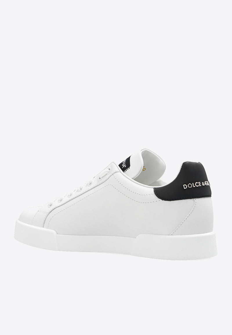 Dolce 
Gabbana Portofino Logo Patch Low-Top Sneakers CK1545 AC330-89697 White