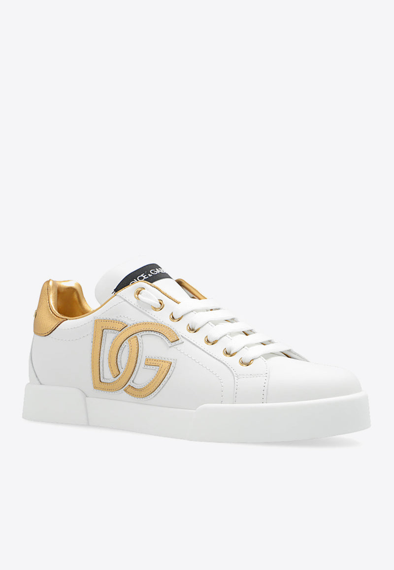 Dolce 
Gabbana Portofino Logo Patch Low-Top Sneakers CK1545 AD780-89662 White