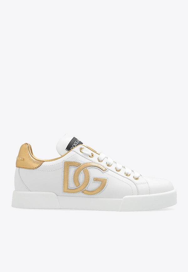 Dolce 
Gabbana Portofino Logo Patch Low-Top Sneakers CK1545 AD780-89662 White