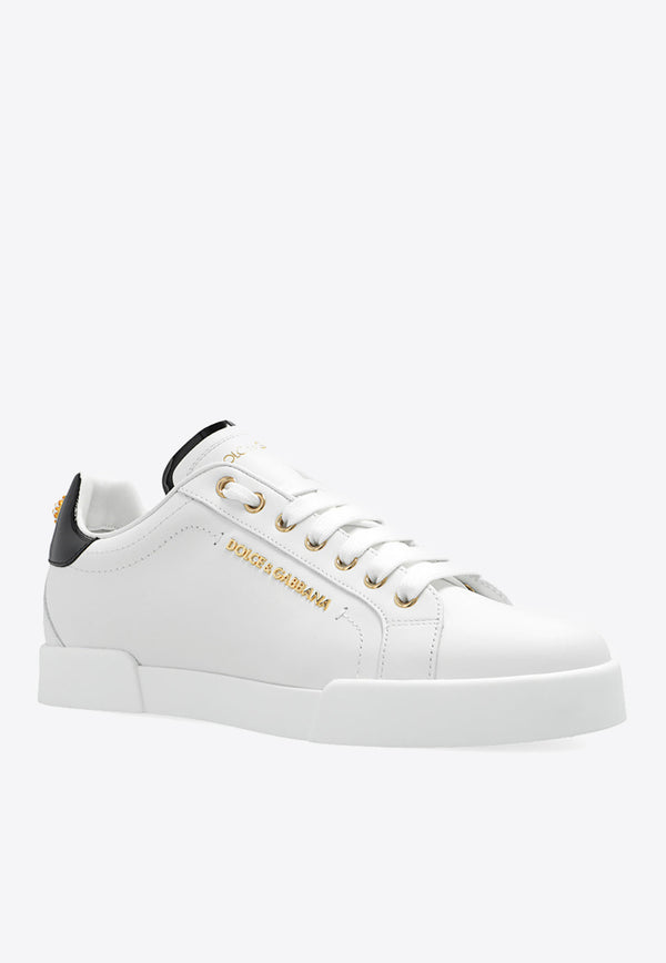 Dolce 
Gabbana Portofino Logo-Embellished Low-Top Sneakers CK1602 AH506-89662 White