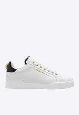 Dolce 
Gabbana Portofino Logo-Embellished Low-Top Sneakers CK1602 AH506-89662 White