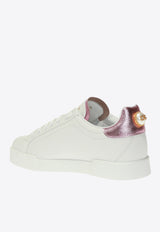 Dolce 
Gabbana Portofino Logo-Embellished Low-Top Sneakers CK1602 AN298-87587 White