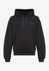 Dolce 
Gabbana Logo Tag Embellished Hooded Sweatshirt G9ZU0T G7F2G-N0000 Black