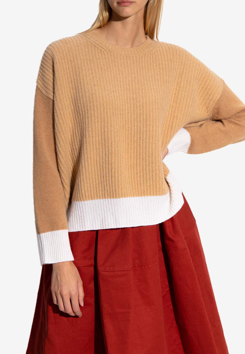 Marni Crewneck Cashmere Two-Tone Sweater GCMD0286Q0 UFX385-TNW78