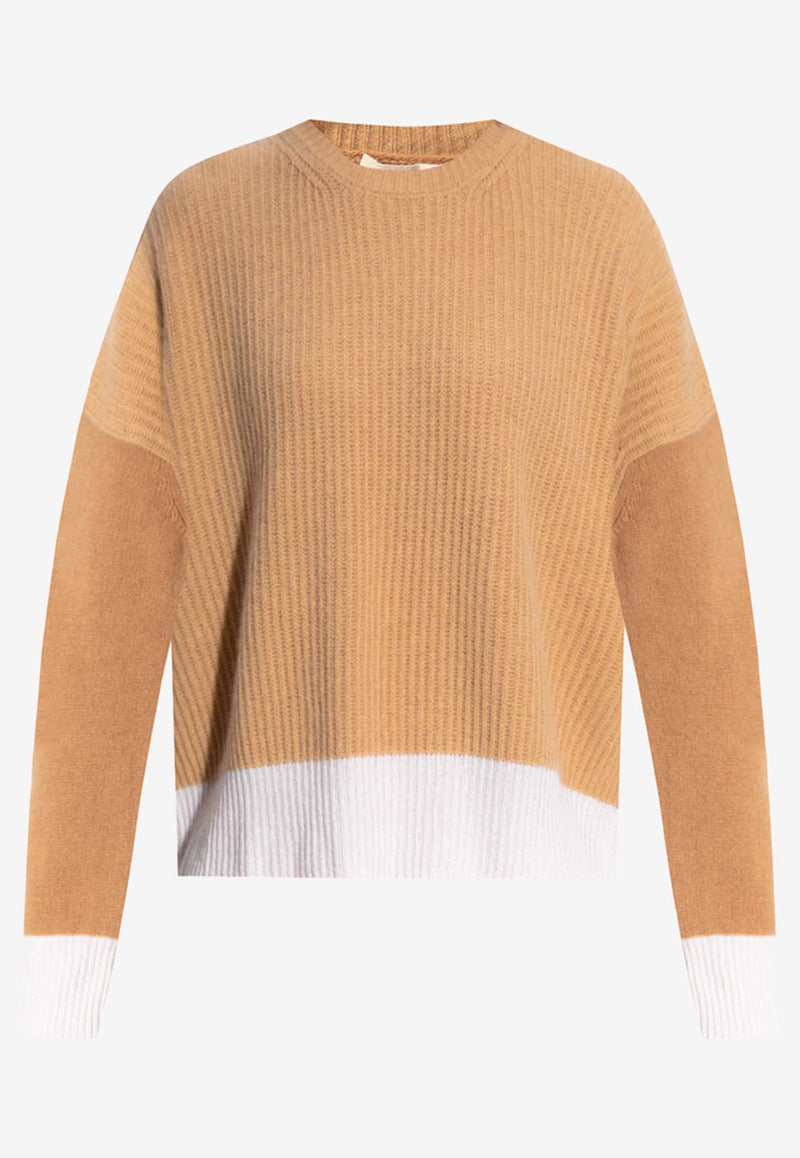 Marni Crewneck Cashmere Two-Tone Sweater GCMD0286Q0 UFX385-TNW78