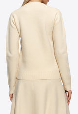 Jil Sander Crewneck Wool Sweater Cream J02GP0043 J14506-109