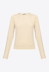 Jil Sander Crewneck Wool Sweater Cream J02GP0043 J14506-109