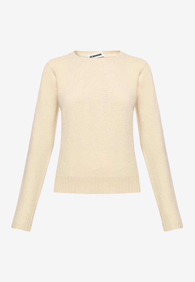 Jil Sander Crewneck Wool Sweater Cream J02GP0043 J14506-109