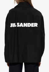 Jil Sander Logo Print Buttoned Jacket Black J04AM0001 J45063-001