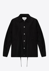 Jil Sander Logo Print Buttoned Jacket Black J04AM0001 J45063-001