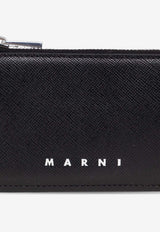 Marni Saffiano Leather Zip-Around Cardholder PFMI0036L0 LV520-Z576N