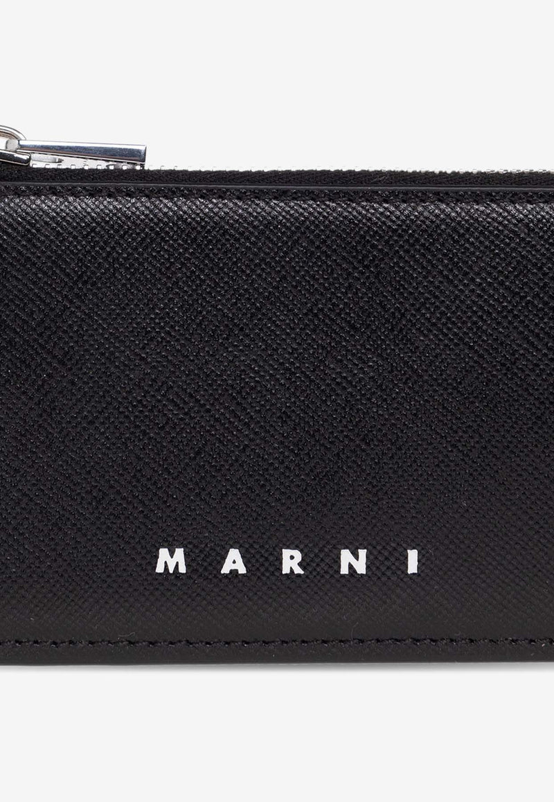 Marni Saffiano Leather Zip-Around Cardholder PFMI0036L0 LV520-Z576N