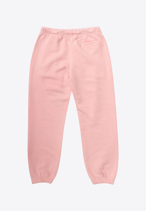 Palm Angels Kids Girls Logo Print Track Pants Pink PGCH001S22 FLE001-3001