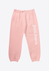 Palm Angels Kids Girls Logo Print Track Pants Pink PGCH001S22 FLE001-3001