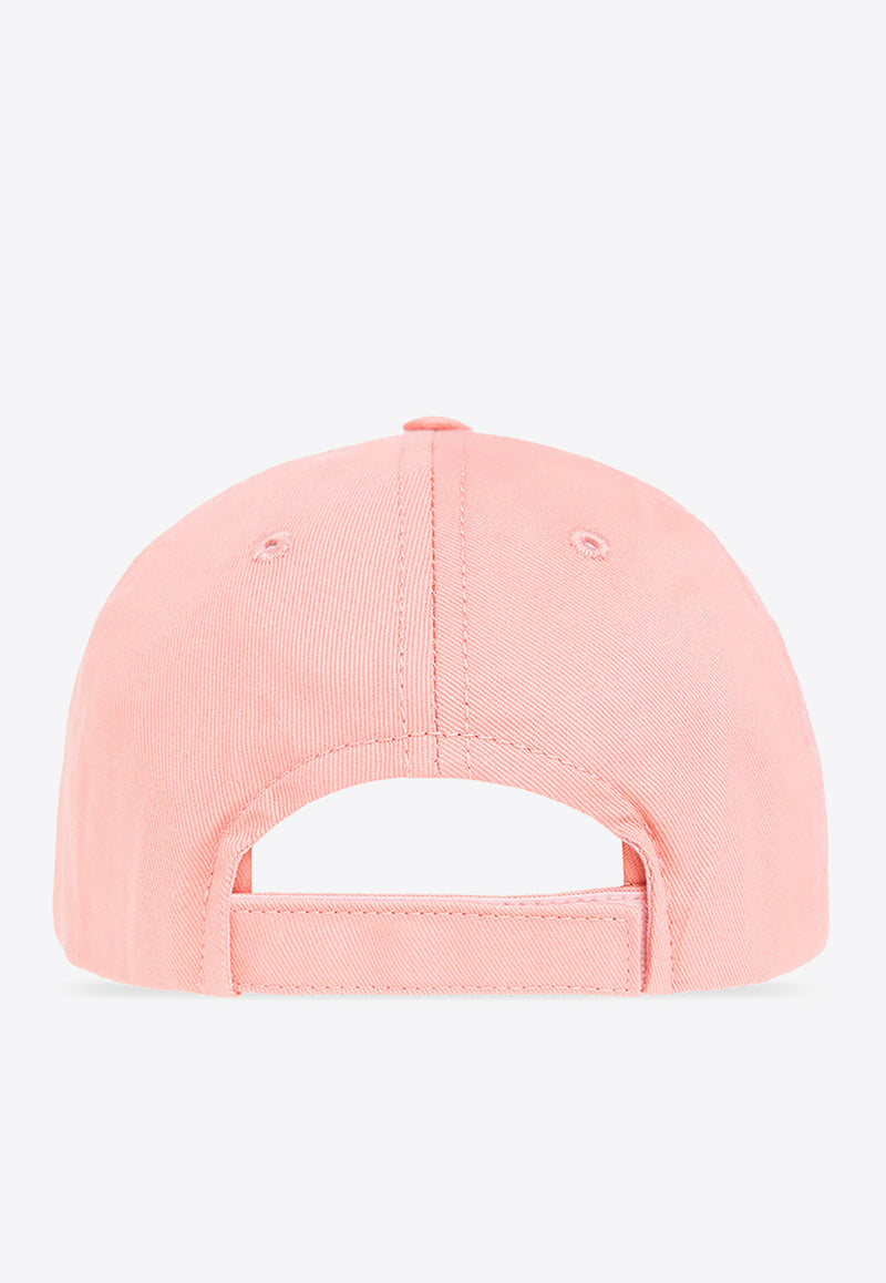 Palm Angels Kids Girls Logo Embroidered Baseball Cap Pink PGLB001F22 FAB001-3001