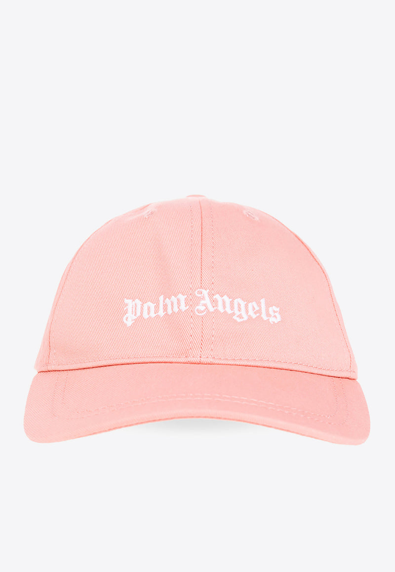 Palm Angels Kids Girls Logo Embroidered Baseball Cap Pink PGLB001F22 FAB001-3001