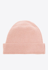 Palm Angels Kids Girls Logo Embroidered Beanie Pink PGLC005F22 KNI001-3001