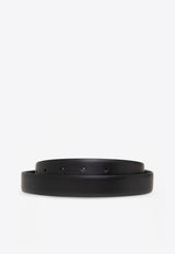 Salvatore Ferragamo Gancini Leather Belt 230118 DONNA H 25 751187-NERO Black