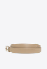 Salvatore Ferragamo Crystal-Embellished Gancini Buckle Belt 23B727 DONNA H 25 750831-CASHEW Beige