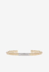 Maison Margiela Embossed Two-Tone Cuff Bracelet SM1UY0062 SV0096-968