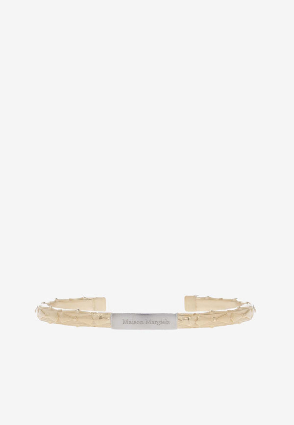 Maison Margiela Embossed Two-Tone Cuff Bracelet SM1UY0062 SV0096-968