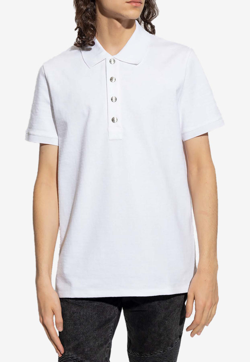 Balmain Basic Polo T-shirt White AH1GB000 JB82-0FA