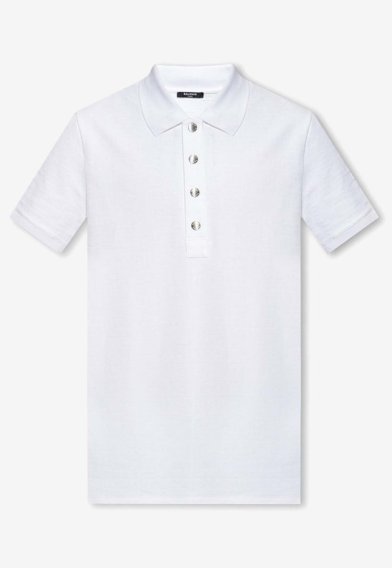 Balmain Basic Polo T-shirt White AH1GB000 JB82-0FA