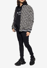 Balmain Logo Print Hooded Sweatshirt Black AH1JR002 BB65-EAB