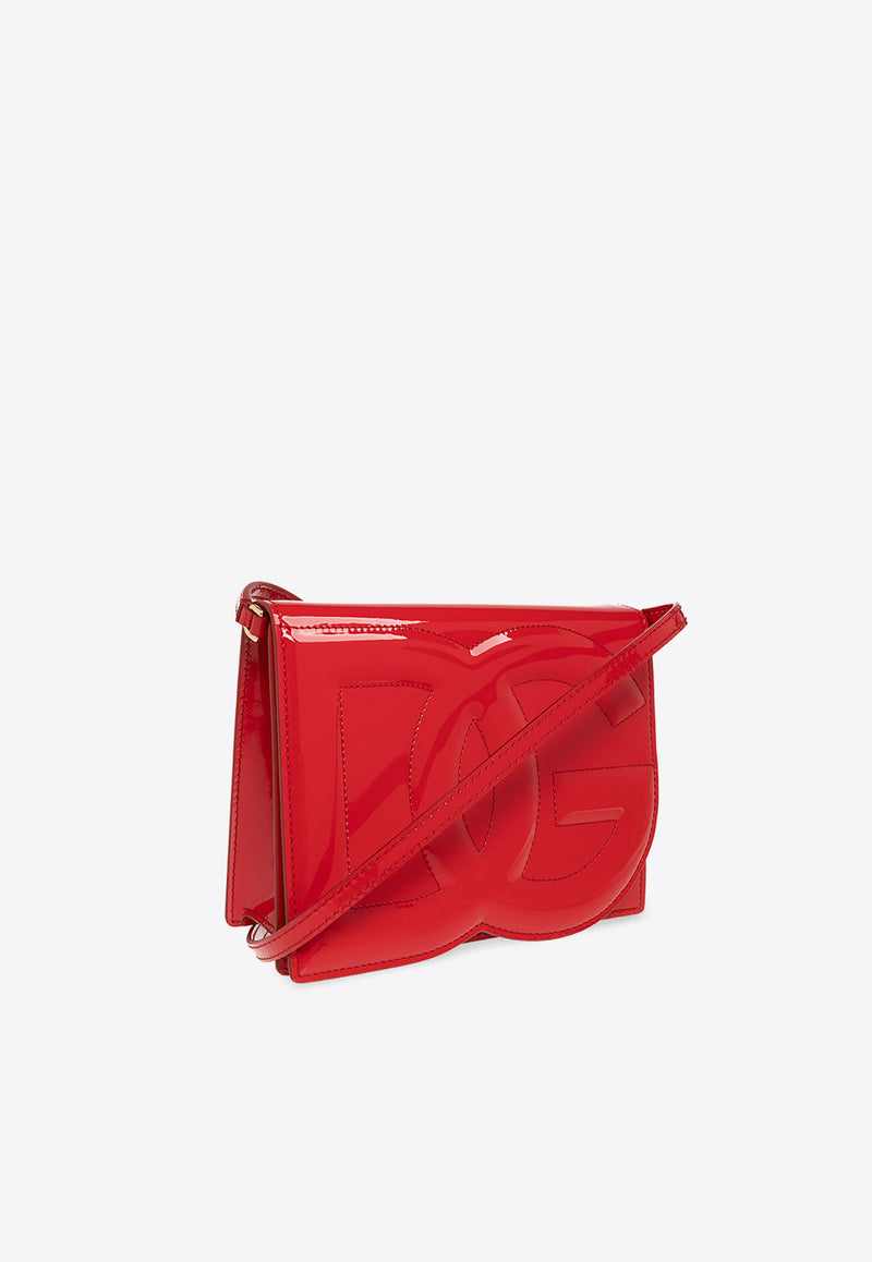 Dolce 
Gabbana 3D-Effect Logo Patent-Leather Crossbody Bag BB7287 A1471-80315 Red