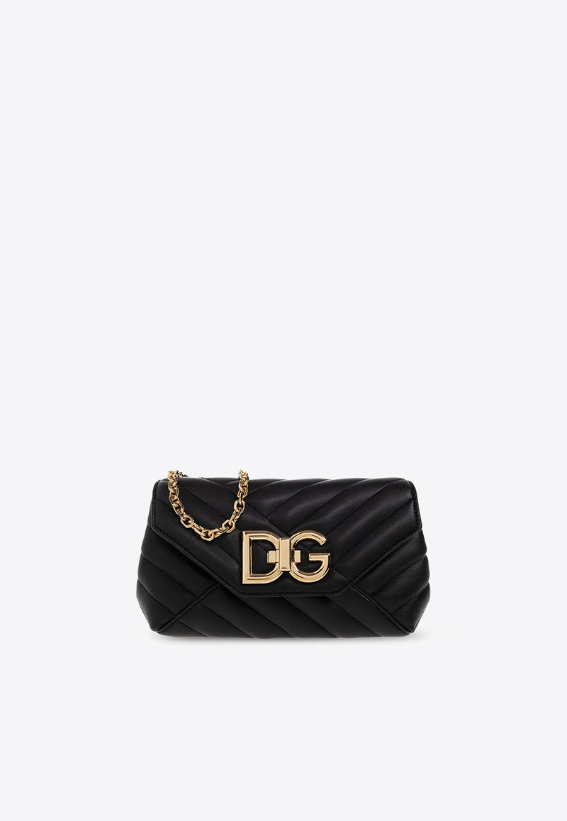 Dolce 
Gabbana Small Lop Quilted Shoulder Bag BB7312 AD155-80999 Black