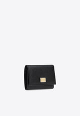 Dolce 
Gabbana Logo-Plate Leather Wallet BI0770 A1001-80999 Black