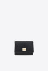 Dolce 
Gabbana Logo-Plate Leather Wallet BI0770 A1001-80999 Black