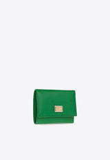 Dolce 
Gabbana Logo-Plate Leather Wallet BI0770 A1001-87192 Green