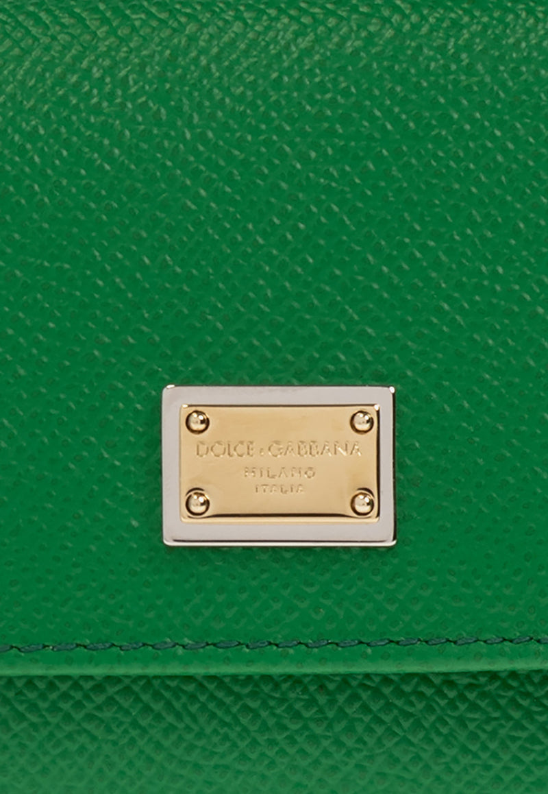 Dolce 
Gabbana Logo-Plate Leather Wallet BI0770 A1001-87192 Green