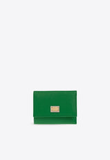 Dolce 
Gabbana Logo-Plate Leather Wallet BI0770 A1001-87192 Green