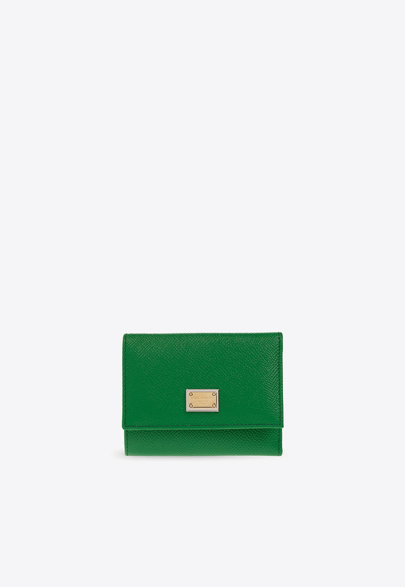 Dolce 
Gabbana Logo-Plate Leather Wallet BI0770 A1001-87192 Green