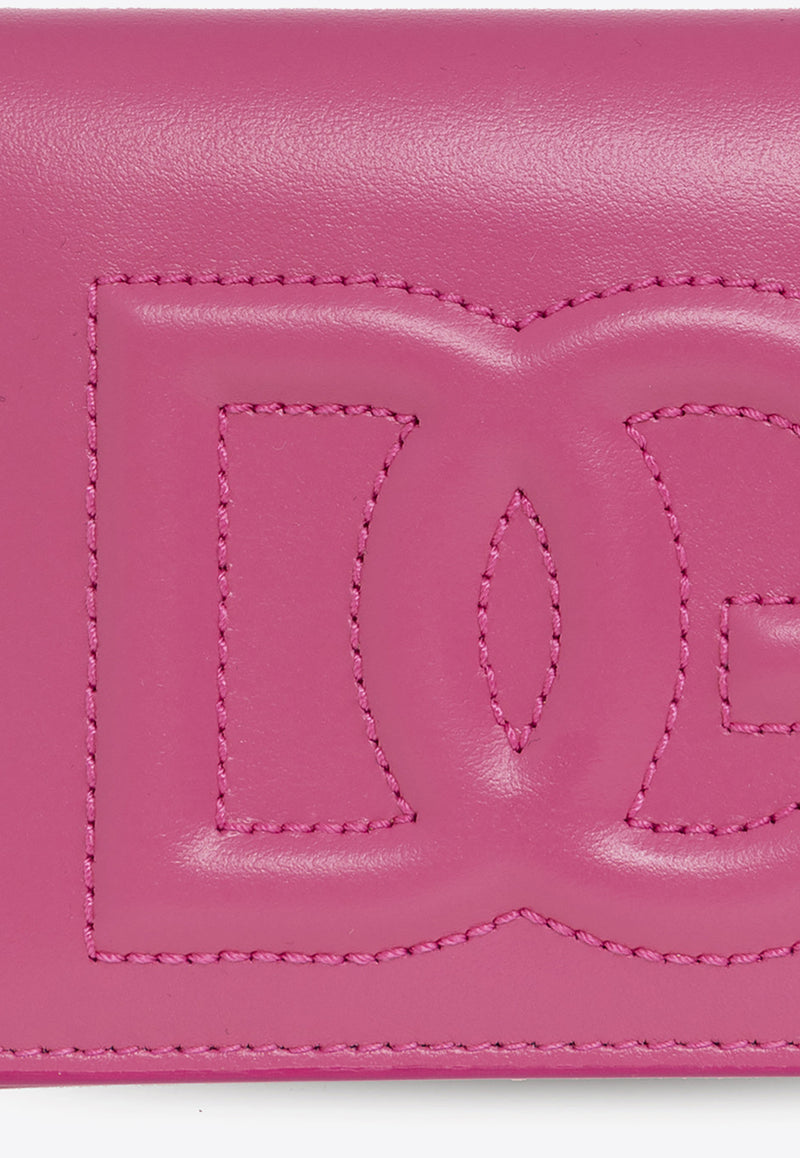 Dolce 
Gabbana Logo-Embossed Leather Wallet BI1211 AG081-80441 Pink