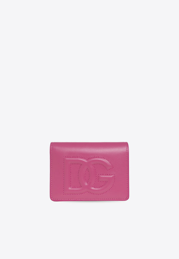 Dolce 
Gabbana Logo-Embossed Leather Wallet BI1211 AG081-80441 Pink