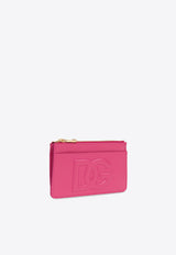 Dolce 
Gabbana Logo-Embossed Zipped Leather Cardholder BI1261 AG081-80441 Pink