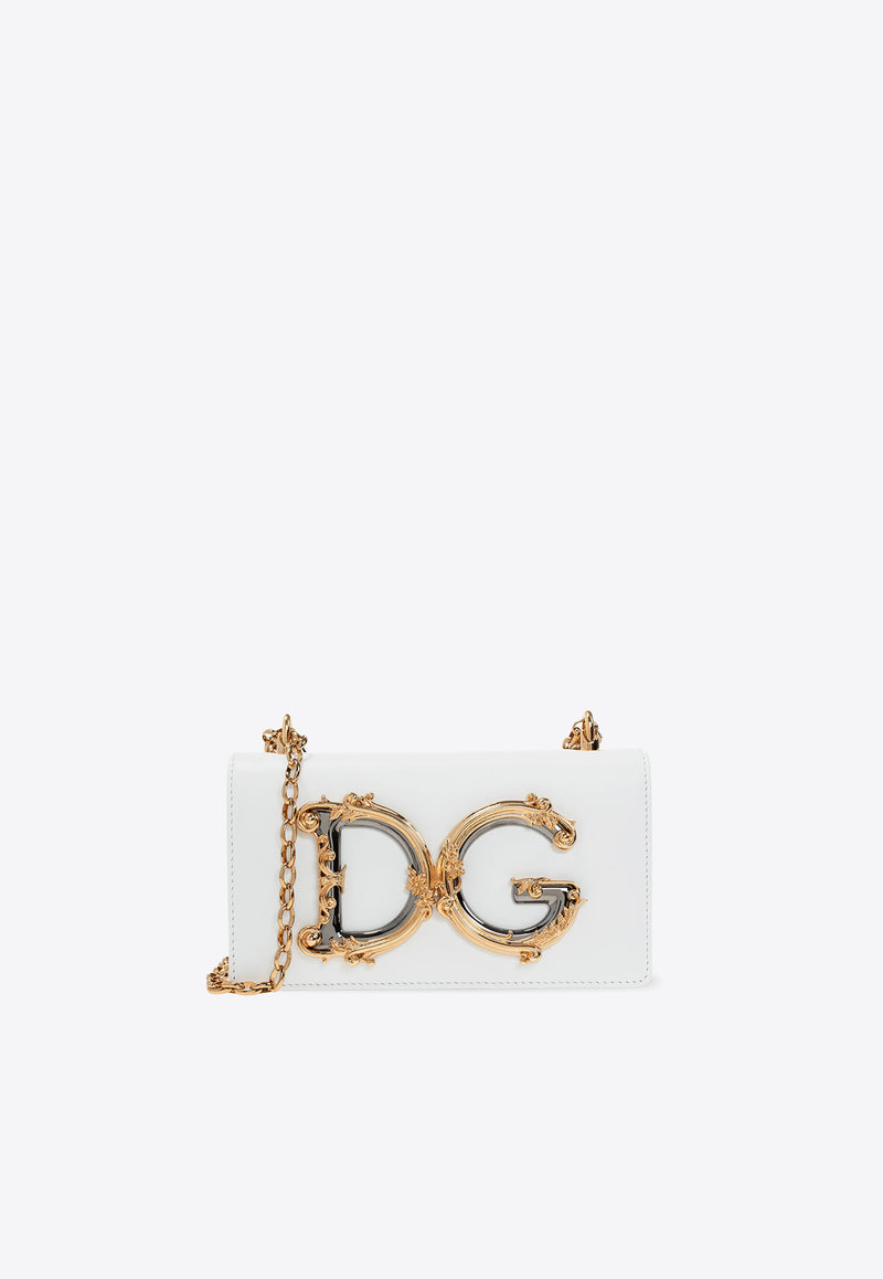 Dolce 
Gabbana DG Girls Leather Shoulder Bag BI1416 AW070-80002 White