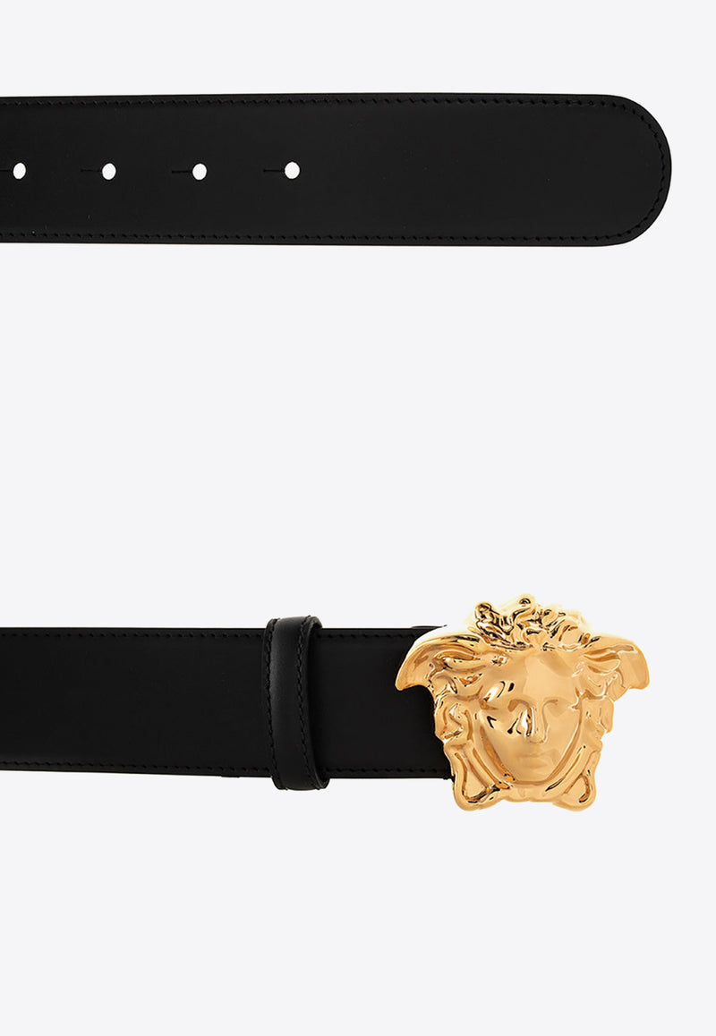 Versace Medusa Head Leather Belt Black DCDD259 DVTFN-KVO41