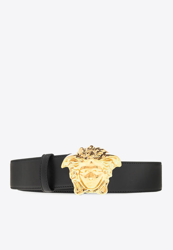 Versace Medusa Head Leather Belt Black DCDD259 DVTFN-KVO41