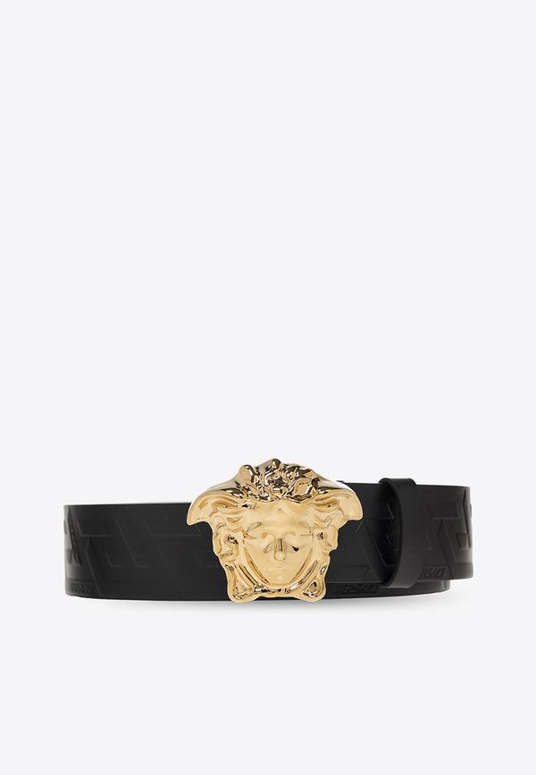 Versace Medusa Head Leather Belt Black DCU4140 1A05029-1B00V