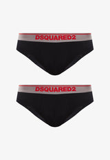 Dsquared2 Two-Pack Logo-Waistband Briefs DCX610050 0-001