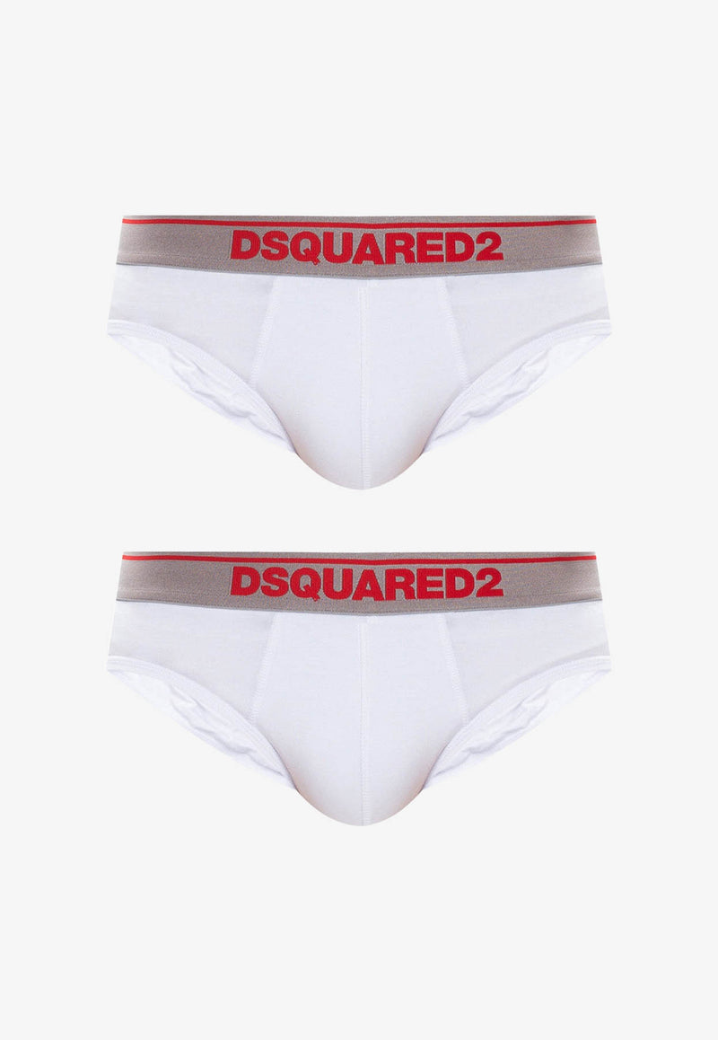 Dsquared2 Two-Pack Logo-Waistband Briefs DCX610050 0-100