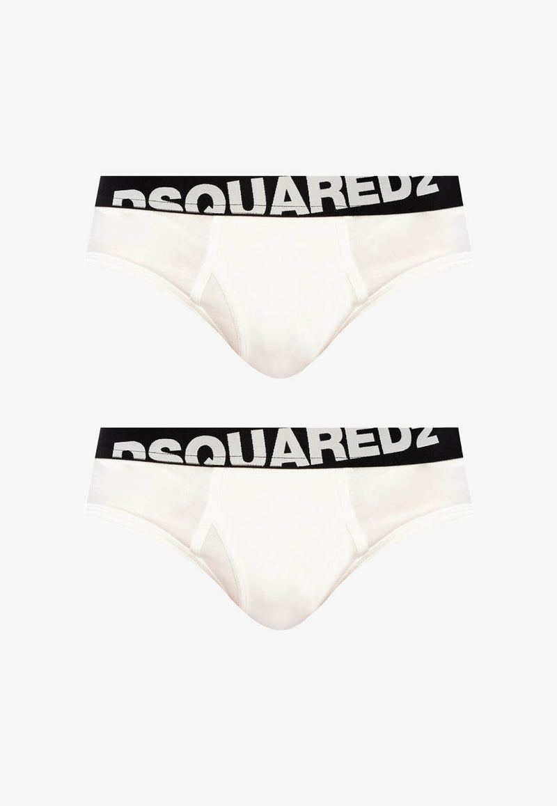 Dsquared2 Two-Pack Logo-Waistband Briefs DCX670030 0-100